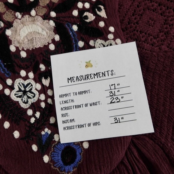Free People Burgundy Embroidered Dress - Picture 15 of 15